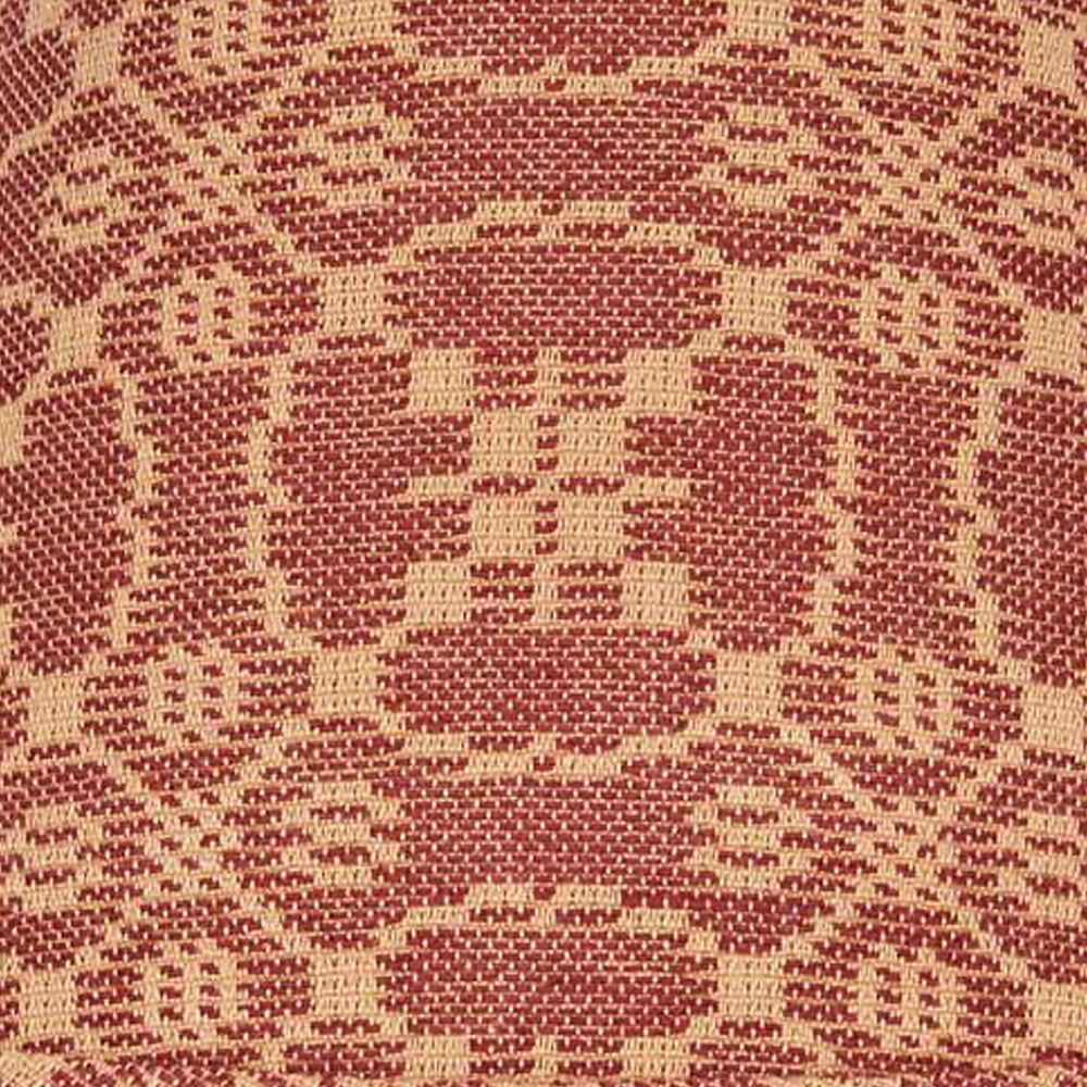 Barn Red Tan Marshfield Jacquard 12" Lampshade - Interiors by Elizabeth