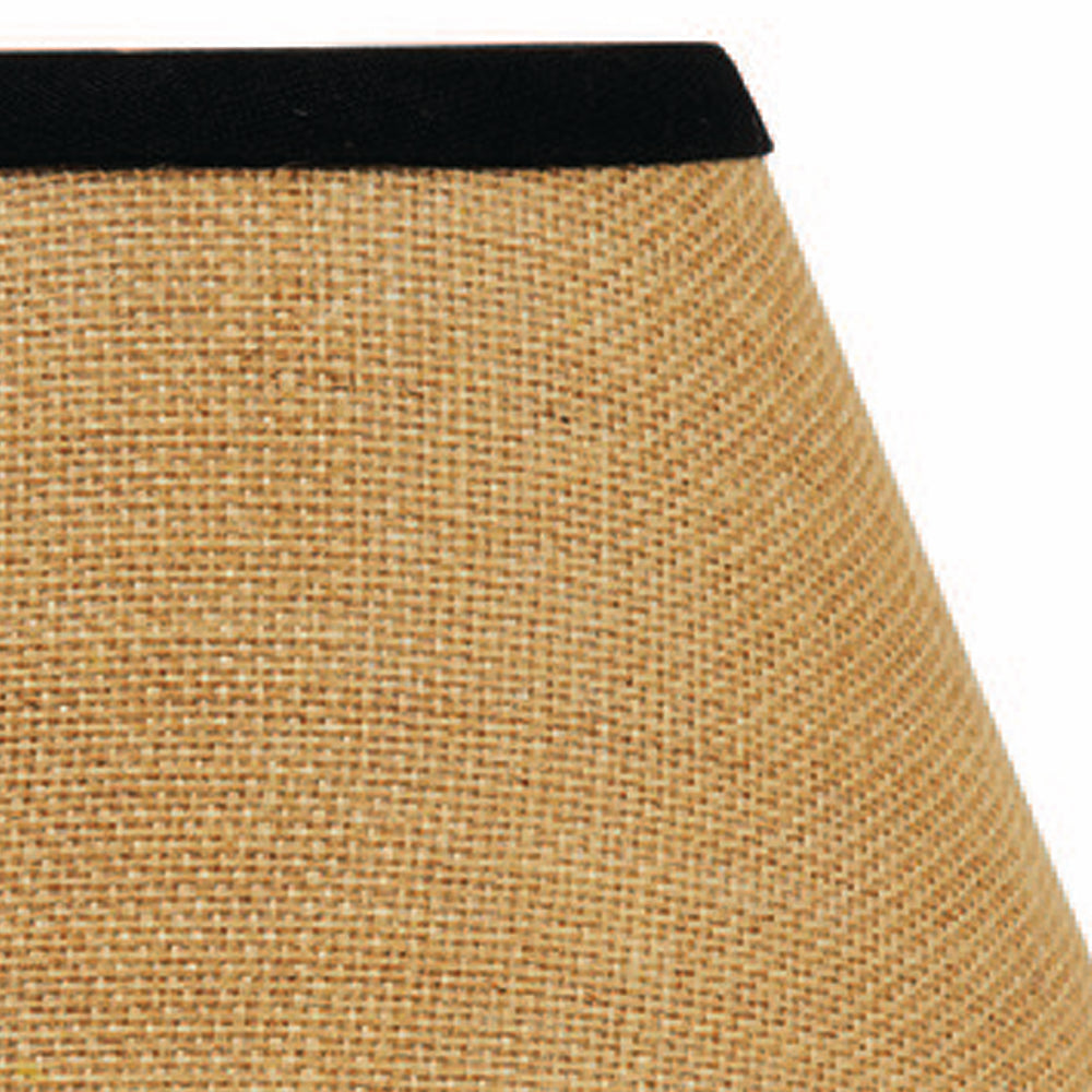 Black Wheat Burlap Stripe 12" Lampshade - Interiors by Elizabeth