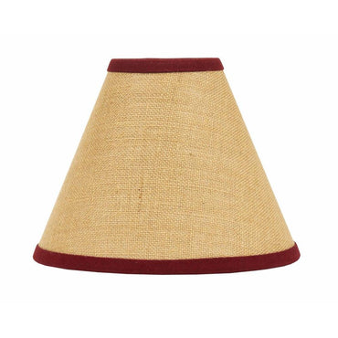 Barn Red - Wheat Burlap Stripe 12" Lampshade - Interiors by Elizabeth