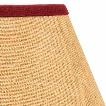 Barn Red Wheat Burlap Stripe 12" Lampshade - Interiors by Elizabeth