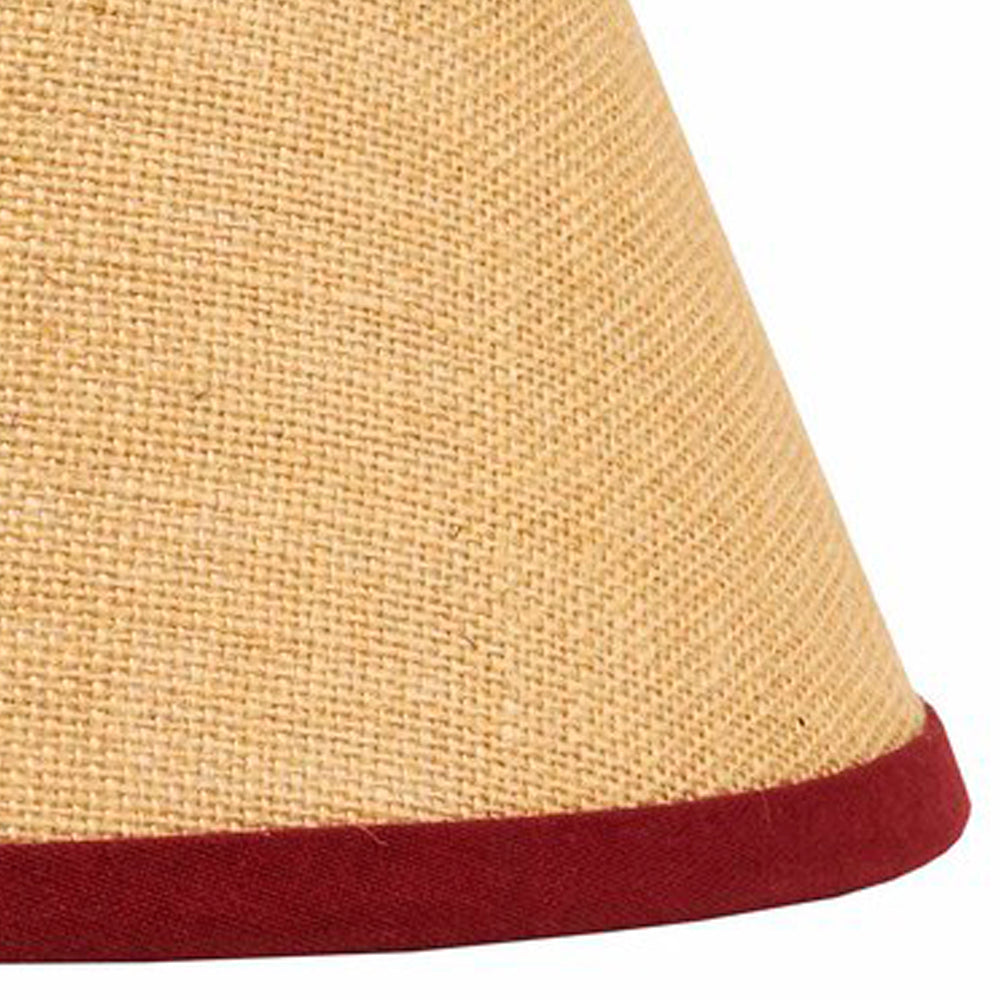 Barn Red Wheat Burlap Stripe 12" Lampshade - Interiors by Elizabeth