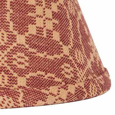 Barn Red Tan Marshfield Jacquard 14" Lampshade - Interiors by Elizabeth