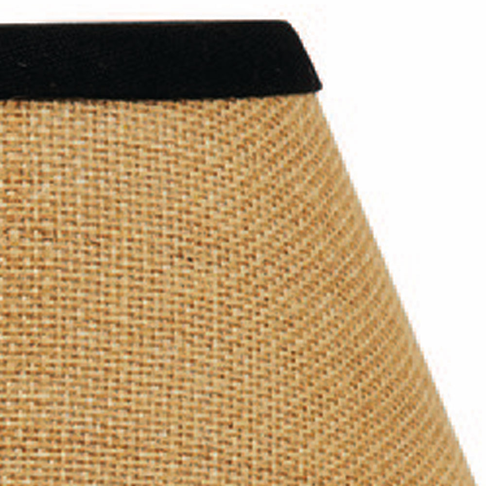 Black Wheat Burlap Stripe 14" Lampshade - Interiors by Elizabeth