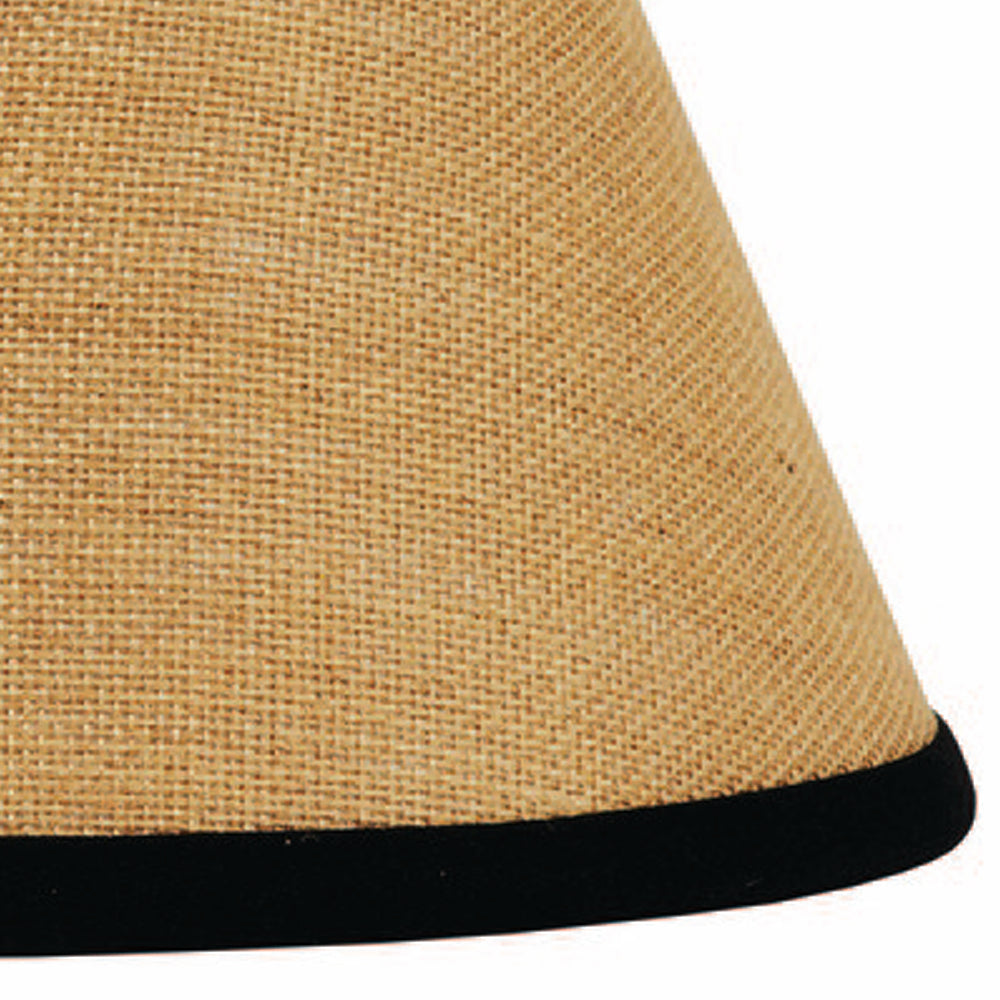 Black Wheat Burlap Stripe 6" Lampshade - Interiors by Elizabeth