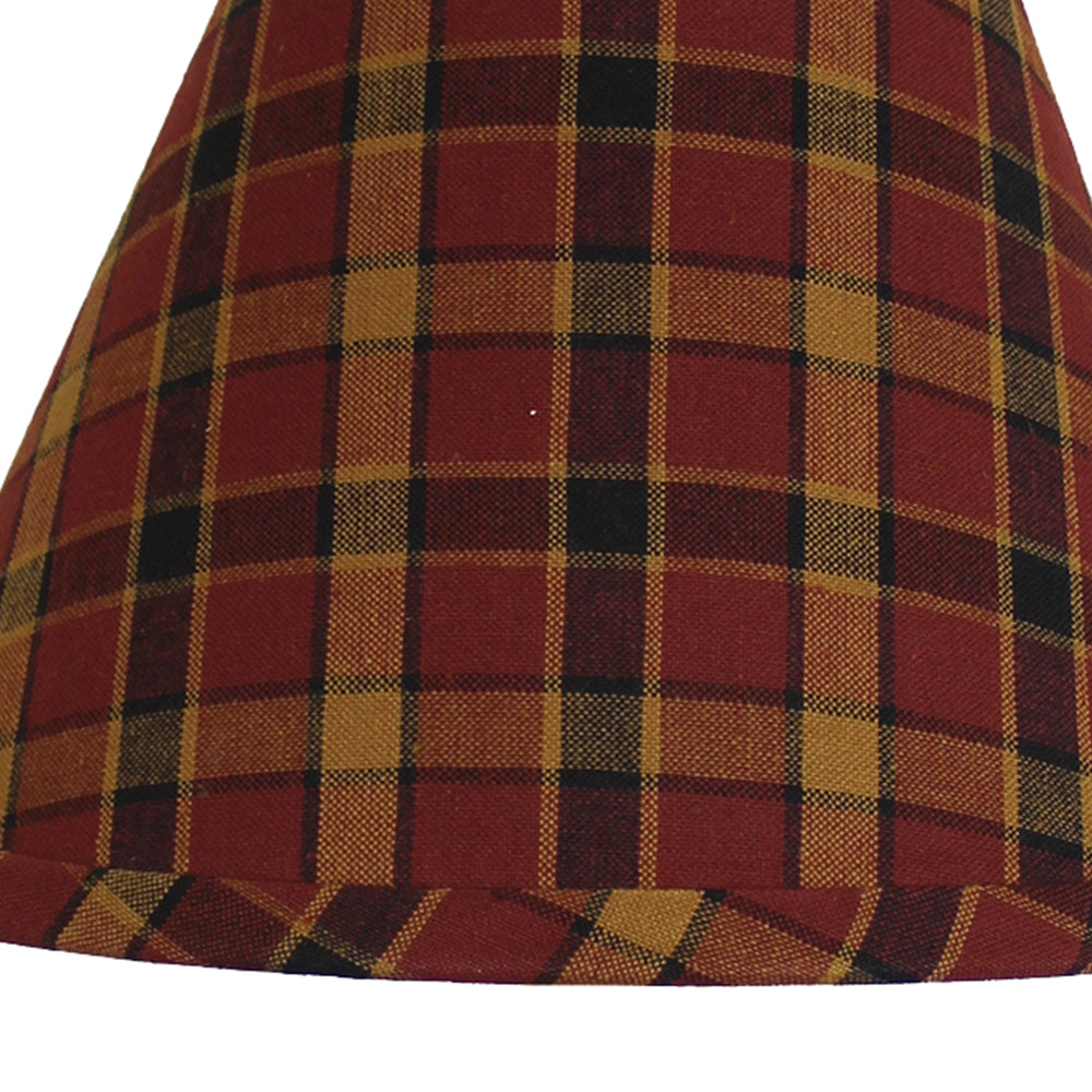 Homestead - Red Lampshade  6 Inch Candle Clip