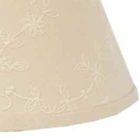 Cream Candlewicking Cream 6" Lampshade - Interiors by Elizabeth