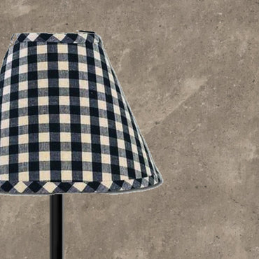 Black-Nutmeg Heritage House Check Black 16" Lampshade - Interiors by Elizabeth