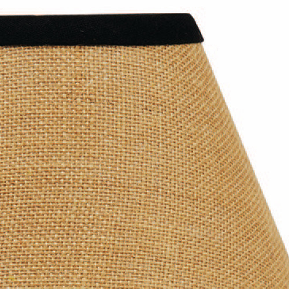 Black Wheat Burlap Stripe 16" Lampshade - Interiors by Elizabeth