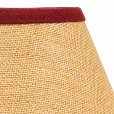 Barn Red Wheat Burlap Stripe 16" Lampshade - Interiors by Elizabeth