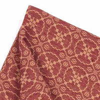 Thumbnail for Barn Red Tan Marshfield Jacquard Afghan - Interiors by Elizabeth