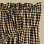 Black Nutmeg Heritage House Check Black Gathered Swag Lined - Interiors by Elizabeth