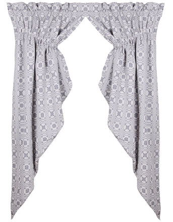 Lover?œ????ƒ?›??S Knot Jacquard Gathered Swag Cream Indigo Lined C6130021