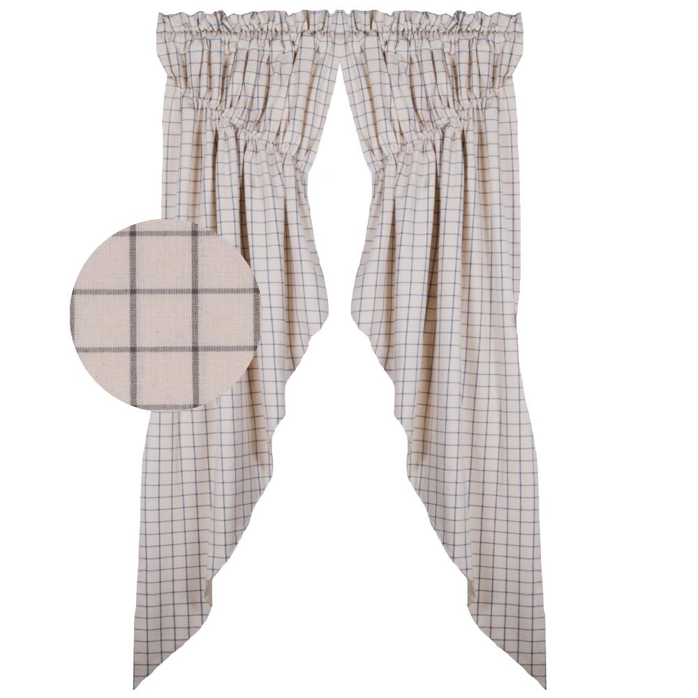 Summerville Gathered Swag Osenburg - Pewter - Lined - Interiors by Elizabeth