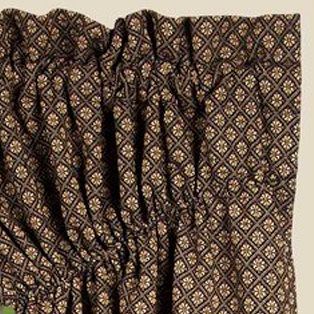 Black Nutmeg Kingston Jacquard Gathered Swag Lined - Interiors by Elizabeth