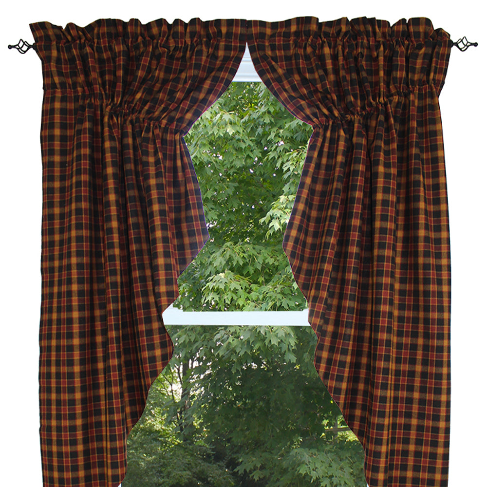 Homestead -  Black  Gathered Swag C6330011