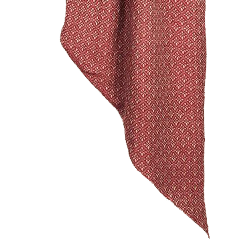 Barn Red Oat Philmont Jacquard Gathered Swag Lined - Interiors by Elizabeth
