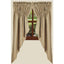 Black Nutmeg York Ticking Gathered Swag Lined C6880011