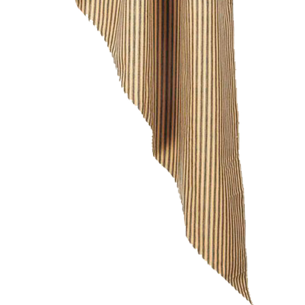 Black Nutmeg York Ticking Gathered Swag Lined - Interiors by Elizabeth