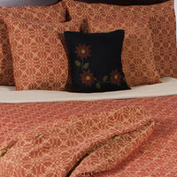 Thumbnail for Barn Red Nutmeg Marshfield Jacquard Bed Cover King - Interiors by Elizabeth