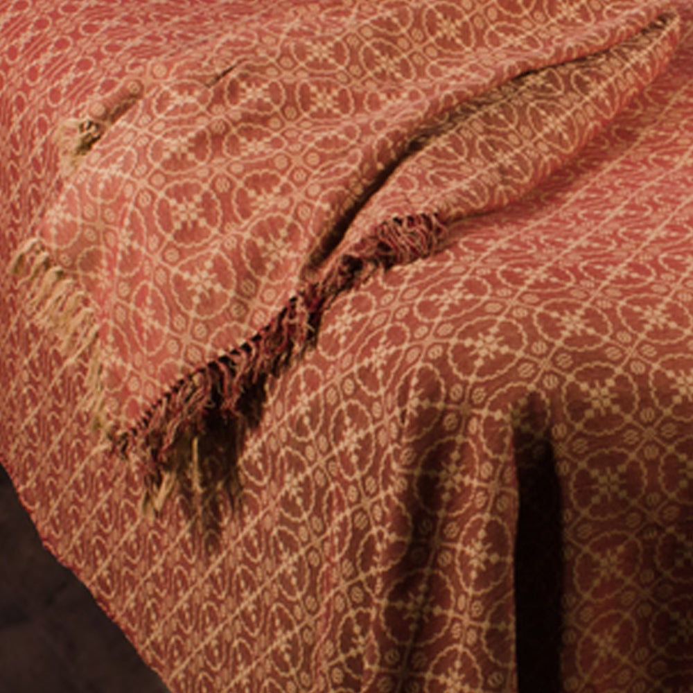 Barn Red Nutmeg Marshfield Jacquard Bed Cover King - Interiors by Elizabeth
