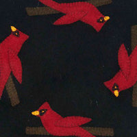 Thumbnail for Cardinal Christmas Black Candle Mat Set Of Two