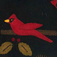 Thumbnail for Cardinal Christmas Black Candle Mat Set Of Two