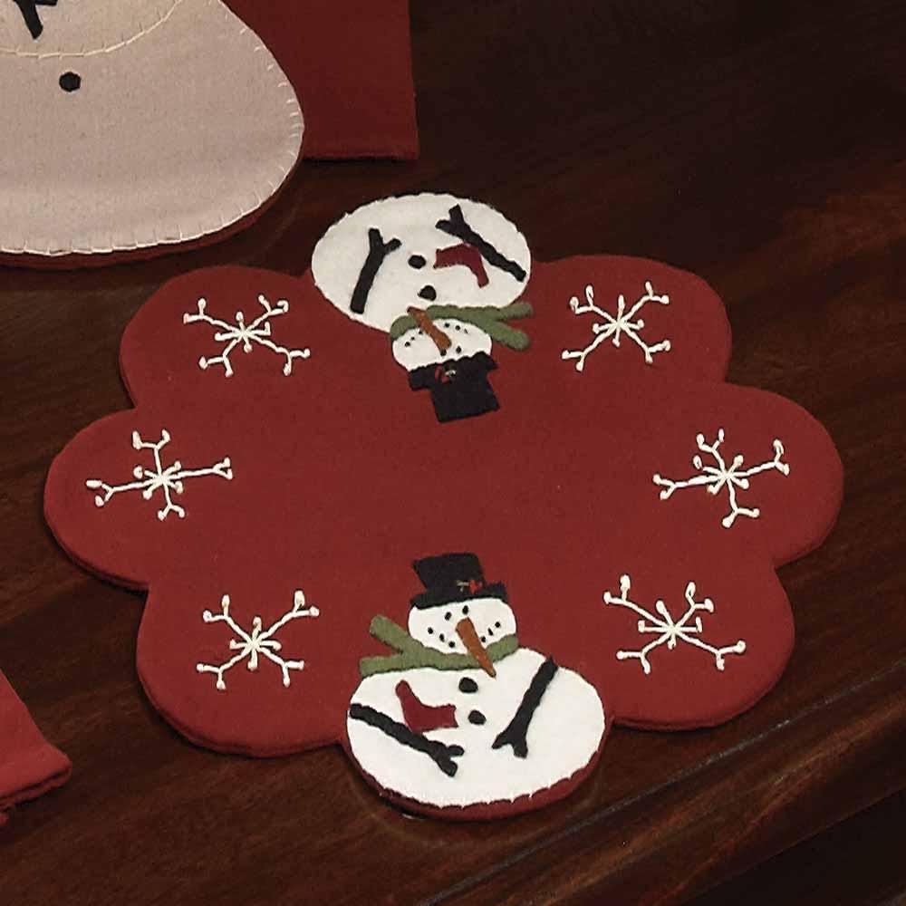 Snow Guy Candle Mat - Set of Two - Interiors by Elizabeth