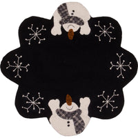 Thumbnail for Snow Day Black Candlemat - Set of Two - Interiors by Elizabeth