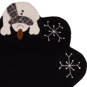 Snow Day Black Candlemat Set Of Two CMRE0225