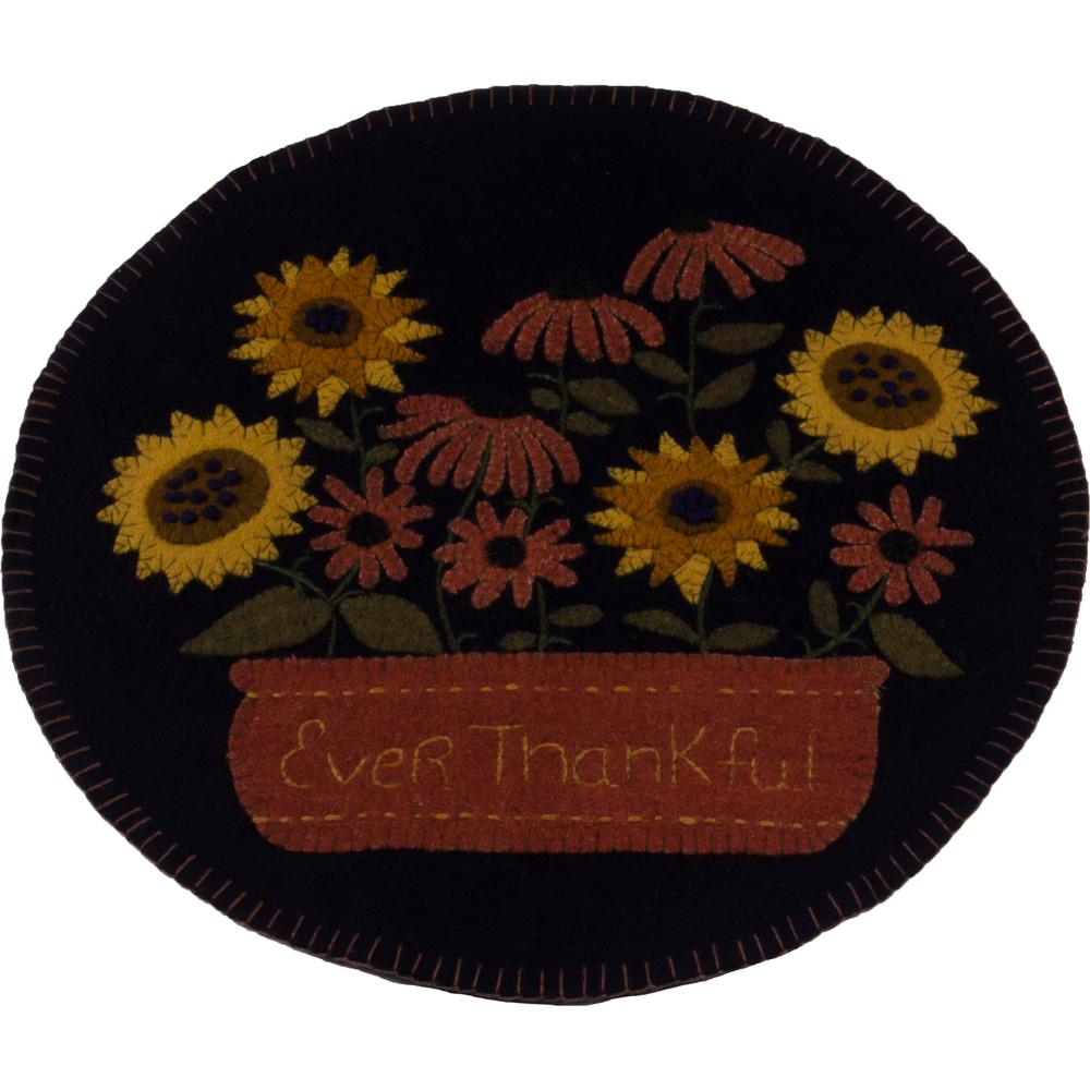 Ever Thankful Black Candle Mat - Set of Two - Interiors by Elizabeth