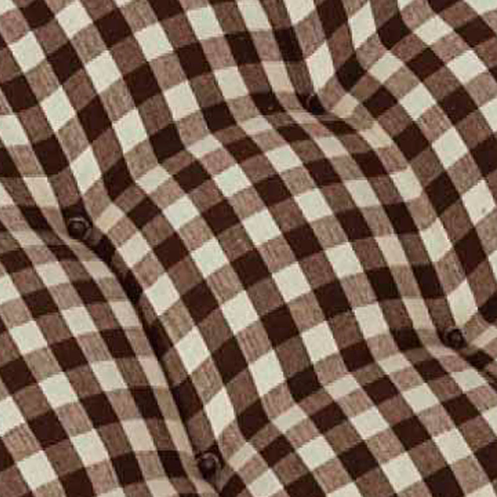 Black Nutmeg Heritage House Check Black Chair Pad - Interiors by Elizabeth