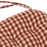 Thumbnail for Barn Red Nutmeg Heritage House Check Barn Red Chair Pad - Interiors by Elizabeth