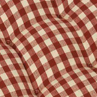 Thumbnail for Barn Red Nutmeg Heritage House Check Barn Red Chair Pad - Interiors by Elizabeth