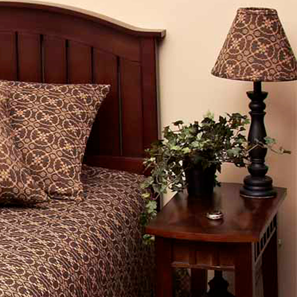 Black Tan Marshfield Jacquard Bed Cover Queen - Interiors by Elizabeth
