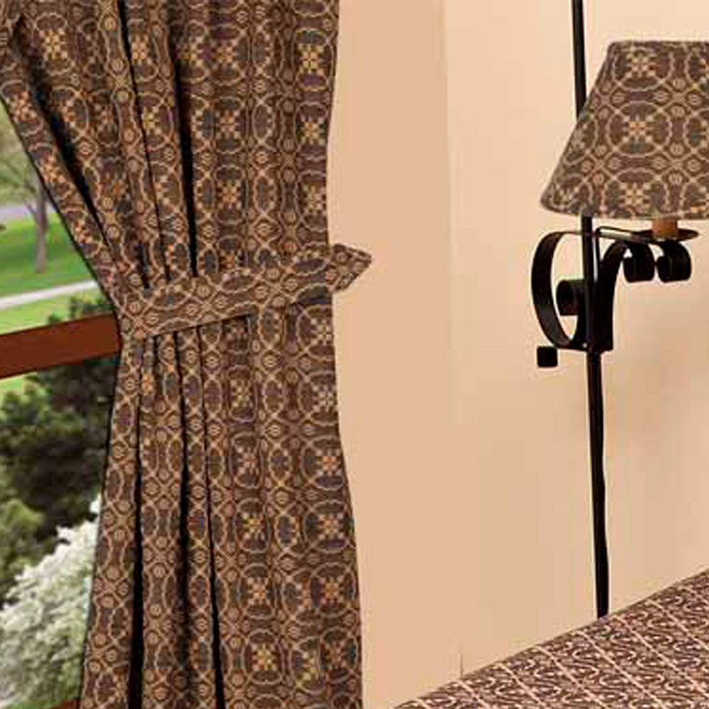 Black Tan Marshfield Jacquard Bed Cover Queen - Interiors by Elizabeth