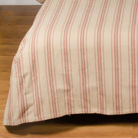 Thumbnail for Oat Barn Red Grain Sack Stripe Bed Cover Queen