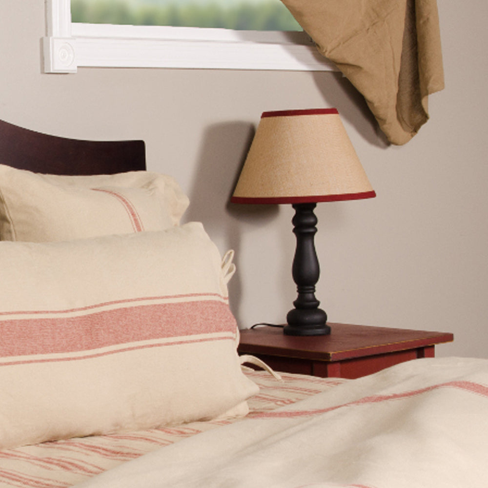Oat Barn Red Grain Sack Solid Duvet Cover (Tie Closure)