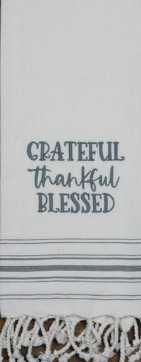 Thumbnail for Gratefull Thankful Blessed Towel - Interiors by Elizabeth