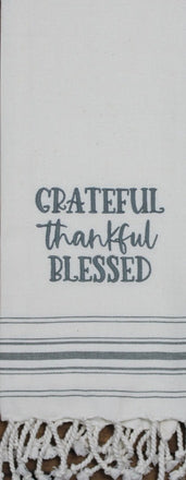 Gratefull Thankful Blessed Towel - Interiors by Elizabeth