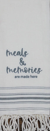 Meals & memories are made here Towel - Interiors by Elizabeth