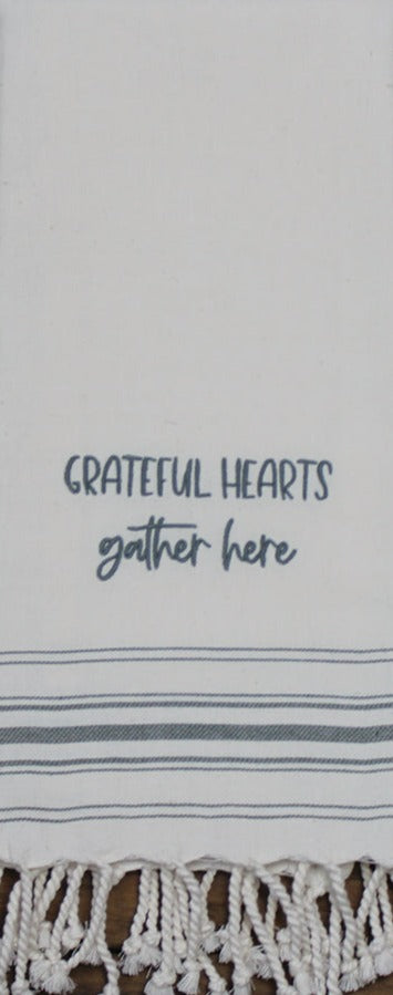 Grateful Hearts gather here Towel - Interiors by Elizabeth