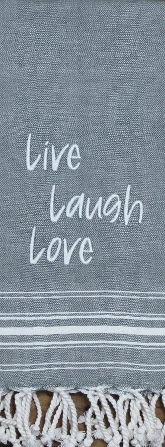 Live Laugh Love Towel - Interiors by Elizabeth