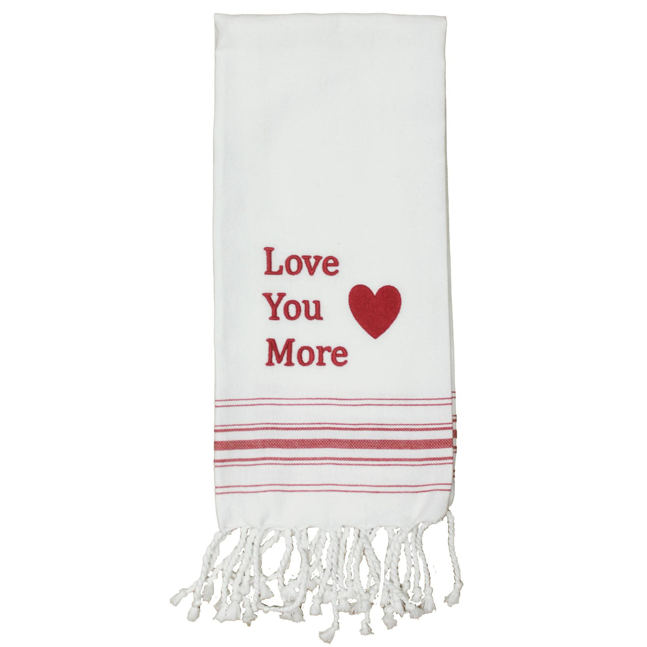 Red Love you More Towel - Interiors by Elizabeth