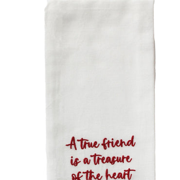 Red A true Friend Towel  Set of 2 ET000018