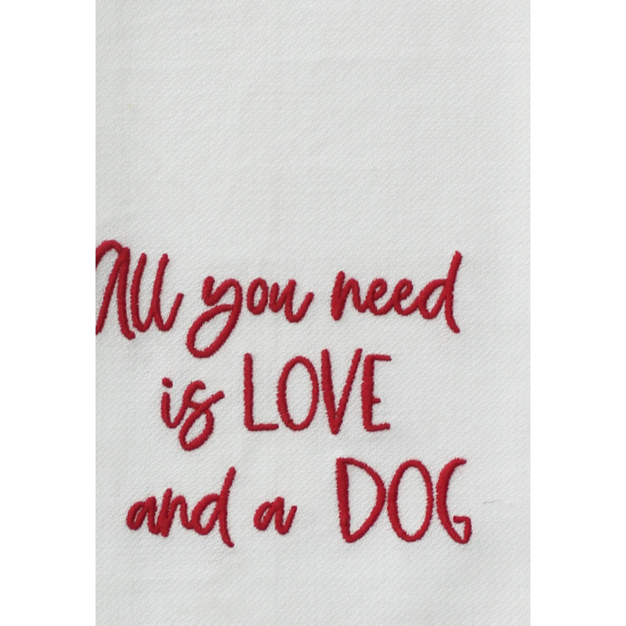 Red All you need love dog towel ET000019