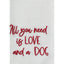 Red All you need love dog towel ET000019