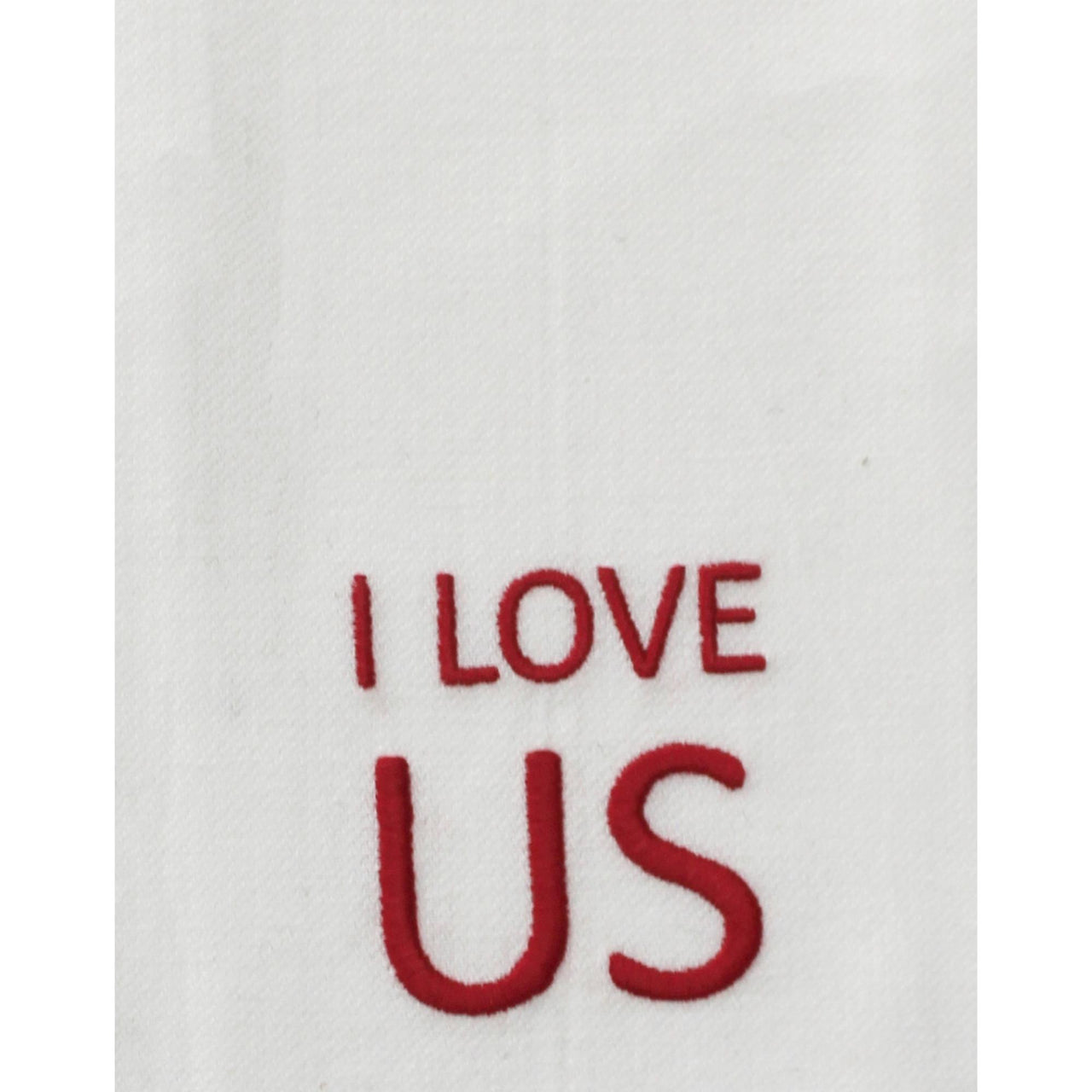Red I Love Us Towel ET000020