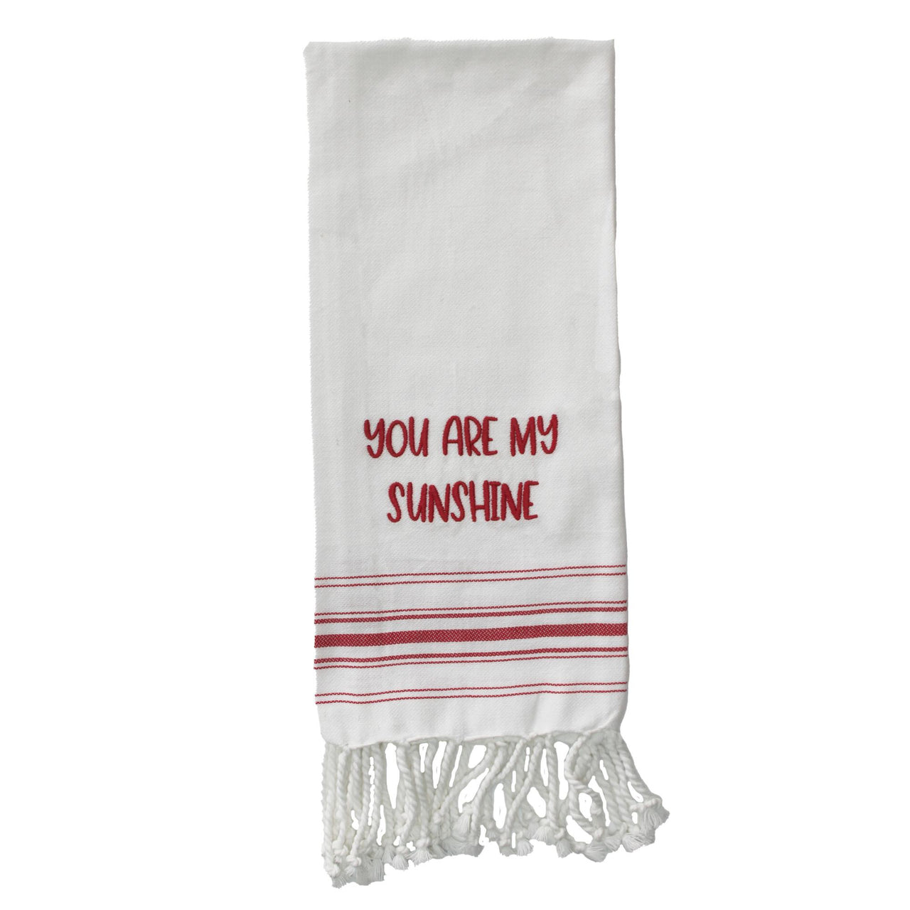 Red You are my Sunshine Towel - Interiors by Elizabeth