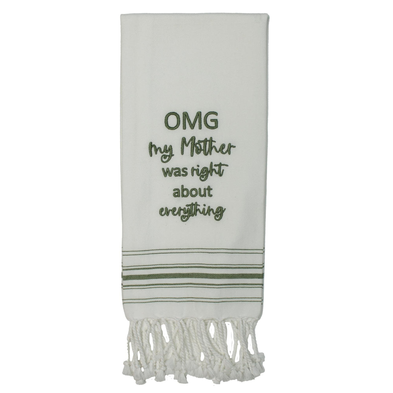 Grn OMG My Mother Right Towel - Interiors by Elizabeth