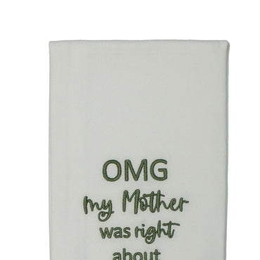 Grn OMG My Mother Right Towel  Set of 2 ET000031